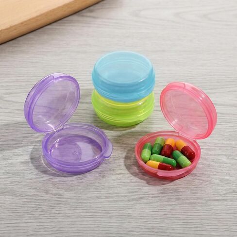 Qianyu Small Pill Box 8 Pack Portable Mini Pill Organizer Travel Medicine Storage Container Daily Pill-Case for Pocket Purse Vitamin Dispenser Holder Earplug Case Liver Oil Storage Box Compact in Saudi Arabia
