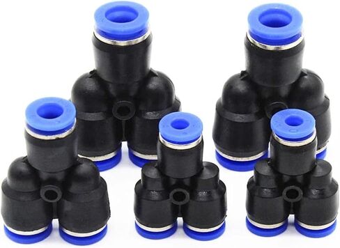 Pipe Fittings Plastic Pneumatic Connector Fitting Connecting PY PW Connect 4 6mm 8mm 10mm 12mm Y Shape 1Pcs(PW 10-6) in Saudi Arabia