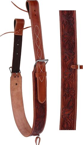 Pro Rider Horse Western Leather Tooled Back Rear Cinch Flank Girth w/Off Billets 9760A in Saudi Arabia