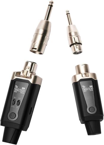 STRICH M2 UHF Wireless Microphone System XLR Mic Adapter 16 Channels, Transmitter and Receiver for Dynamic Microphone, Supports 9-24V phantom power supply, Compatible with Audio Mixer PA Speaker in Saudi Arabia
