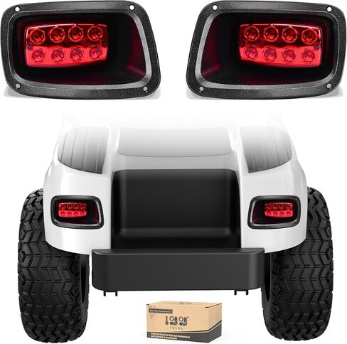 10L0L Golf Cart Taillights for EZGO TXT 1996-2013, Golf Cart Replacement Tail Lights Kit for Gas & Electric Models, Must Input 12V in Saudi Arabia