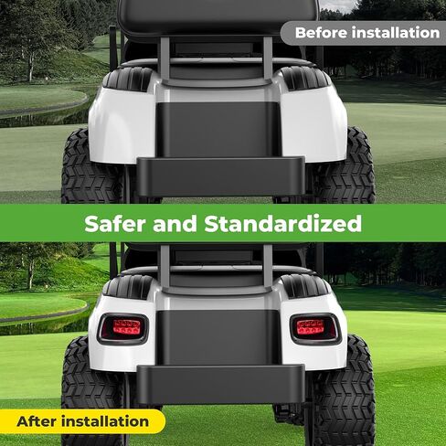 10L0L Golf Cart Taillights for EZGO TXT 1996-2013, Golf Cart Replacement Tail Lights Kit for Gas & Electric Models, Must Input 12V in Saudi Arabia