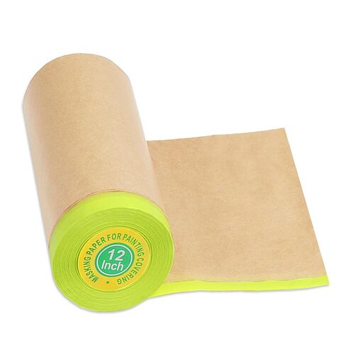 MyLifeUNIT Masking Paper, Automotive Masking Paper Roll with Tape for Painting Protection Covering (1 Rolls, 24 inch x 50 feet) in Saudi Arabia