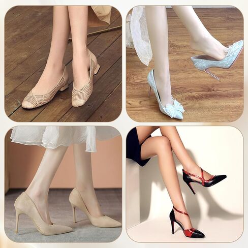 Qianyu 2 Pairs Pigskin High Heel Cushion Inserts, Non-Slip Cushion Insoles Adhesive Shoe Insoles Ultra-Thin Shoe Inserts Barefoot Sandal Insole for Flat Open Toe Shoes Dress Shoes Boots Women,6.5-7.5 in Saudi Arabia