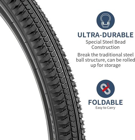 YUNSCM 24" Road Bike Tires 24X2.125/57-507 Compatible with 24 x 2.125 Bike Bicycle Tires (Y-789) in Saudi Arabia