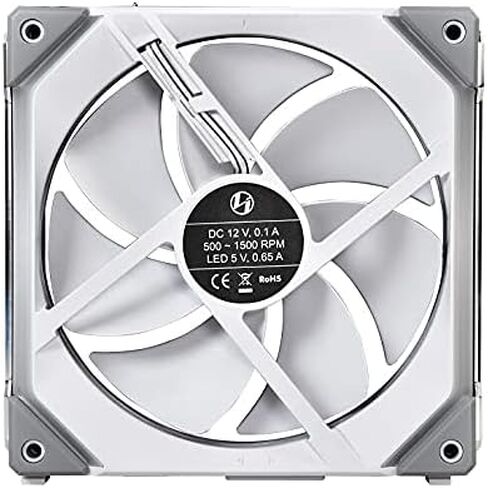 Lian Li UNI Fan SL140 RGB x2 140mm مروحة ARGB ذات سلسلة ديزي ثورية - أبيض in Kuwait