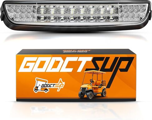 شريط المصباح LED EZGO لعربات الغاز والكهرباء TXT 1996-2013، شريط المصباح الأمامي لعربة الجولف 12 فولت مع قابس 3 دبابيس، مصباح LED قانوني للشارع 12 فولت فائق السطوع (بدون دعامة تثبيت) in Kuwait