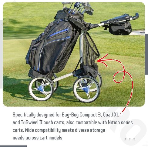 سلة تخزين عربة التسوق باللون الأسود لعربات الدفع Bag-Boy BB12811 Compact 3 وQuad XL وTriSwivel II in Kuwait