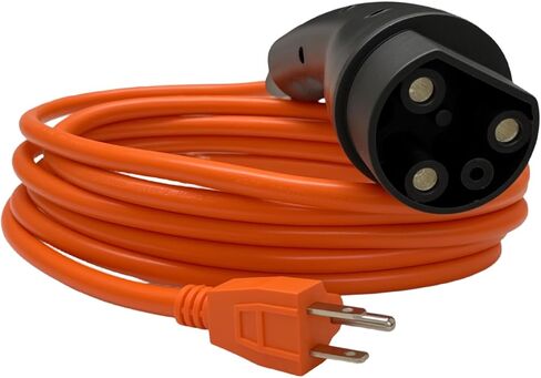 مجموعة سلك طاقة شحن 10 أقدام متوافقة مع عربة الجولف Evolution EV ICON، 110 فولت - 220 فولت 16 أمبير 3 دبوس قابس شاحن عربة الجولف، استبدل OEM # 2.04.0620 in Kuwait