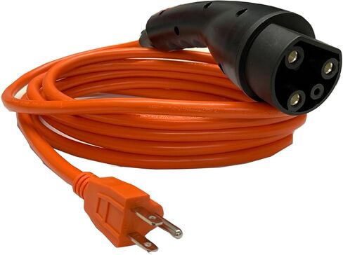 مجموعة سلك طاقة شحن 10 أقدام متوافقة مع عربة الجولف Evolution EV ICON، 110 فولت - 220 فولت 16 أمبير 3 دبوس قابس شاحن عربة الجولف، استبدل OEM # 2.04.0620 in Kuwait