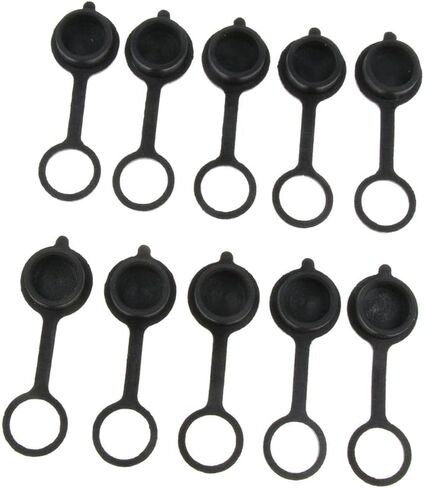 Generic Protective Charging Port Caps Set, 14mm, Black in Saudi Arabia