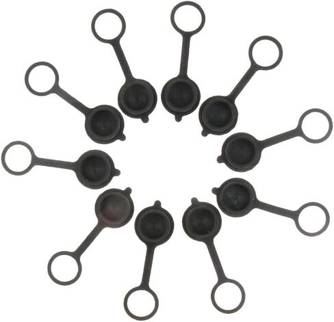 Generic Protective Charging Port Caps Set, 14mm, Black in Saudi Arabia