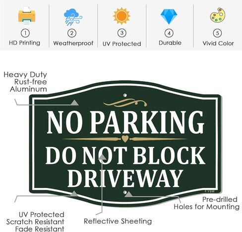 ممنوع وقوف السيارات، لا تحجب لافتة الممر Señales de no estacionar 12 بوصة × 8 بوصة مع حصة معدنية طويلة خاصة للسلامة المرورية على الطرق مع حامل من الألومنيوم للاستخدام الخارجي في ساحة الأعمال المنزلية in Kuwait