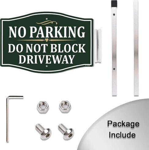 ممنوع وقوف السيارات، لا تحجب لافتة الممر Señales de no estacionar 12 بوصة × 8 بوصة مع حصة معدنية طويلة خاصة للسلامة المرورية على الطرق مع حامل من الألومنيوم للاستخدام الخارجي في ساحة الأعمال المنزلية in Kuwait