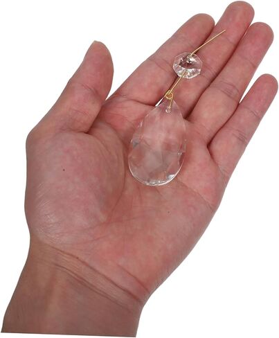 VANZACK 15pcs Teardrop Crystal Pendants for Chandelier Decoration Crystal Beads for Home Lamp and Garden Decor Elegant Hanging Ornaments in Saudi Arabia