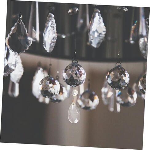 VANZACK 15pcs Teardrop Crystal Pendants for Chandelier Decoration Crystal Beads for Home Lamp and Garden Decor Elegant Hanging Ornaments in Saudi Arabia