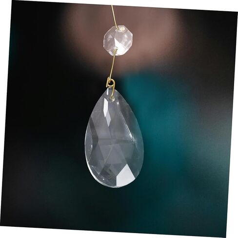 VANZACK 15pcs Teardrop Crystal Pendants for Chandelier Decoration Crystal Beads for Home Lamp and Garden Decor Elegant Hanging Ornaments in Saudi Arabia