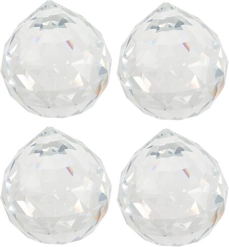 INOOMP 4pcs Crystal Prisms Suncatchers for Windows Rainbow Maker Hanging Decor for Home and Garden Decoration in Saudi Arabia