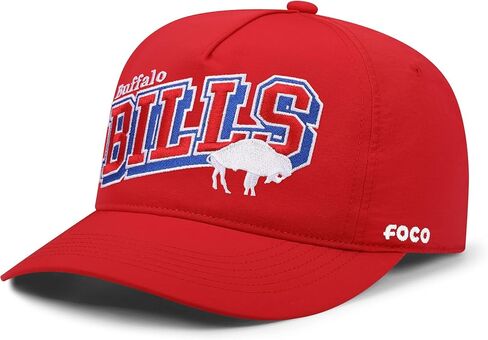 FOCO NFL Mens NFL Retro Team Logo Wavy Wordmark Marquee Rf Cap Hat in Saudi Arabia