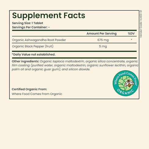 Ashwagandha 675mg - Premium Stress & Anxiety Support Herbal Ashwagandha Supplements - KSM-66 Ashwagandha for Mood, Energy, Focus & Sleep Support - Non-GMO Organic Ashwagandha Capsules in Saudi Arabia