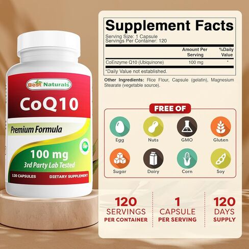 Best Naturals COQ10 100 mg 120 Capsules in Saudi Arabia