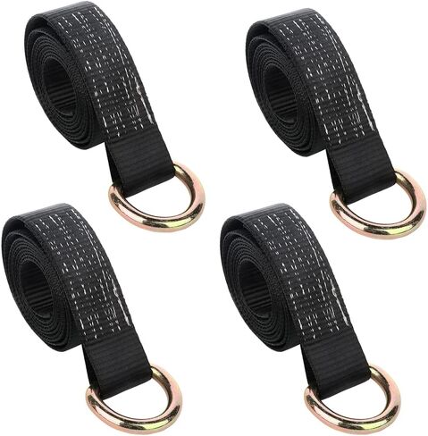 OCPTY 4 × Lasso Straps Wrecker Car Hauler Truck Tow Dolly Tire Wheel Tie Down Strap أصفر (2 بوصة × 8 قدم) in Saudi Arabia