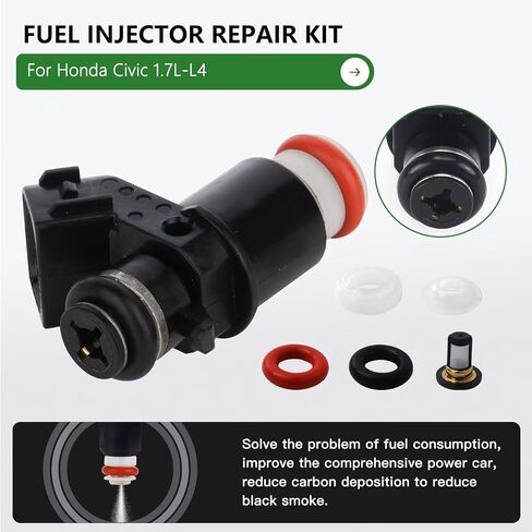 New Fuel Injector Repair Kit for 2005 Honda Civic LX Sedan 4-Door 1.7L 1668CC l4 GAS SOHC Naturally Aspirated in Saudi Arabia