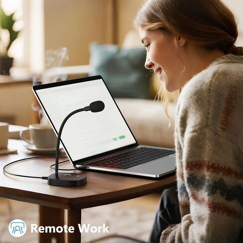 ميكروفون كمبيوتر MillSO USB مع زر كتم الصوت 360 درجة قابل للتعديل معقوفة التوصيل والتشغيل ميكروفون USB خارجي متعدد الاتجاهات لأجهزة الكمبيوتر المحمول والكمبيوتر الشخصي وسطح المكتب - 1.4M/4.6FT in Kuwait
