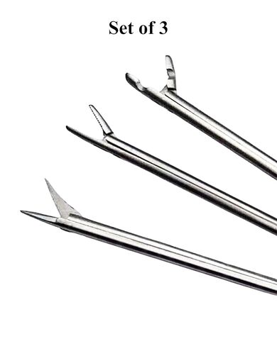 Alligator Forceps Stainless Steel Precision Instrument for Lab, Educational & Training Use (Set of 3) in Saudi Arabia