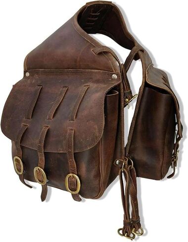 Coltoro Leather Pommel Saddle Bags for Western Horse| Trail Riding Bag with Strap for Horse Gear| Equestrian Gifts|Gear Carrier Saddle Bag in Saudi Arabia