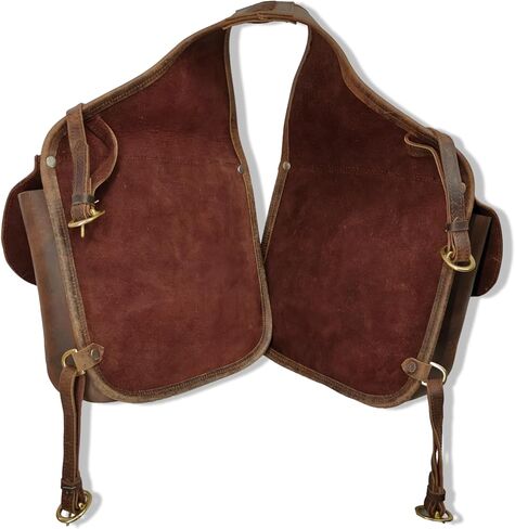 Coltoro Leather Pommel Saddle Bags for Western Horse| Trail Riding Bag with Strap for Horse Gear| Equestrian Gifts|Gear Carrier Saddle Bag in Saudi Arabia