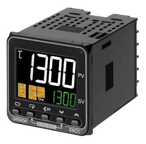 OMRON E5CC-RX3D5M-000 24VAC/VDC; THERMOCOUPLE TYPE: B E J K L N R S T U W PLI, CONTROLLER, OPERATING TEMPERATURE MAX:55C, OPERATING TEMPERATURE MIN:-10C, OUTPUT VOLTAGE MAX:250VAC, ROHS COMPLIANT: YES in Saudi Arabia