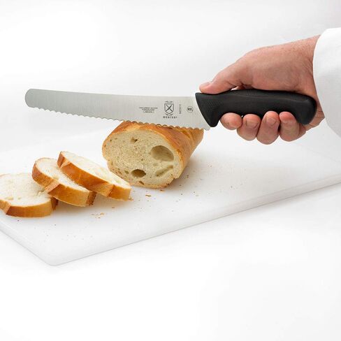 مقبض أسود من Mercer Culinary M23211 Millennia، حافة مموجة بعرض 25.4 سم، حافة مموجة لليد اليسرى 25.4 سم، سكين خبز in Saudi Arabia
