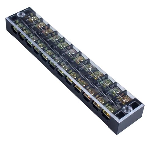 1 Pack Terminal Block, 45A 12 Positions Dual Row Screw Terminal Strip Block with Cover （TB4512 1PC） in Kuwait