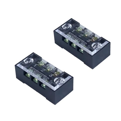 1 Pack Terminal Block, 45A 12 Positions Dual Row Screw Terminal Strip Block with Cover （TB4512 1PC） in Kuwait