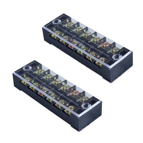 1 Pack Terminal Block, 45A 12 Positions Dual Row Screw Terminal Strip Block with Cover （TB4512 1PC） in Kuwait