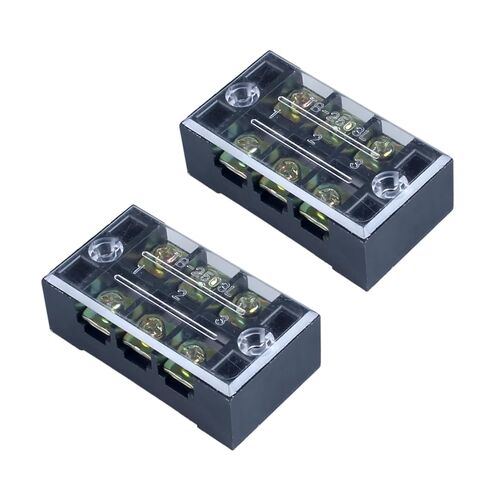 1 Pack Terminal Block, 45A 12 Positions Dual Row Screw Terminal Strip Block with Cover （TB4512 1PC） in Kuwait