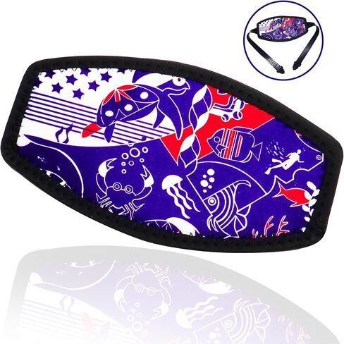 Neoprene Diving Mask Strap Cover with Adjustable Velcro, Non-Slip Hair Protector Wrap for Scuba Diving & Snorkeling Masks, Universal Fit for Men Women in Saudi Arabia