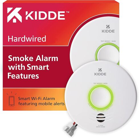 Kidde Smart Smoke Detector, WiFi, Alexa Compatible Device, Hardwired w/Battery Backup, Voice & App Alerts in Saudi Arabia