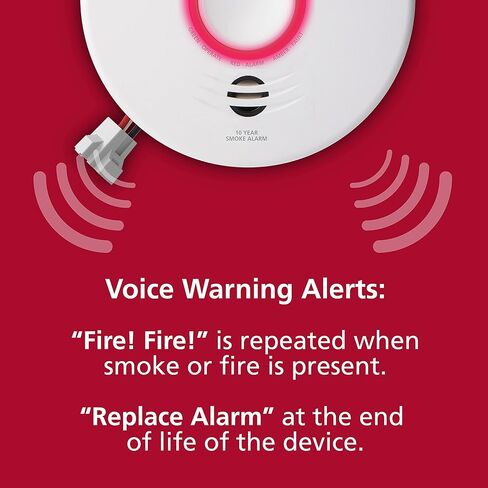 Kidde Smart Smoke Detector, WiFi, Alexa Compatible Device, Hardwired w/Battery Backup, Voice & App Alerts in Saudi Arabia