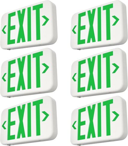 FREELICHT 12 Pack Red Double-Sided LED Exit Sign with Battery Backup, Exit Sign for Business,Easy to Install, UL Certified, AC 120/277V in Kuwait