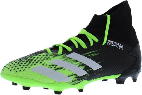 حذاء كرة القدم رجالي من adidas 20.3 Firm Ground، أبيض/ذهبي معدني/أسود، 10 US in Saudi Arabia