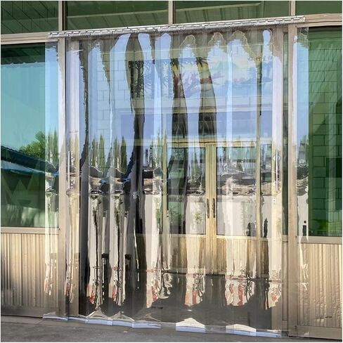 Autumn & Winter Warm & Clean Plastic Fridge Curtain for Mall Kitchen Garage Windscreen Partition (Colour: 1.3mm, Size: 0.9X2M) in Saudi Arabia