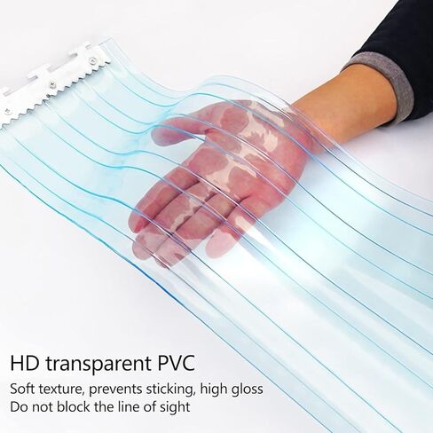 مطبخ من بلاستيك PVC، ستارة باب الفريزر بشريط شفاف (اللون: 1.7 ملم، الحجم: 1.35 × 2 متر) in Saudi Arabia