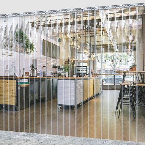 PVC Ribbon Curtain, Leather Curtain Warm Glass Supermarket Soft Door Curtain, Windscreen Partition (Colour: 2.8mm, Size: 0.75X2M) in Saudi Arabia