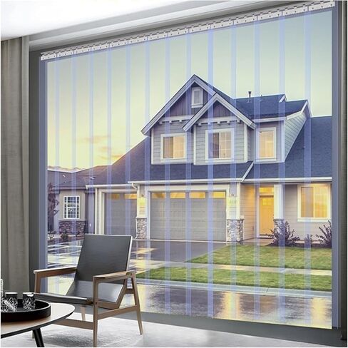 Kitchen Plastic PVC Leather Curtain Partition, Transparent Windshield Curtain, Freezer Door Warehouse Soft Glass Partition (Color: 1.7 Mm, Size: 0.6X2M) in Saudi Arabia
