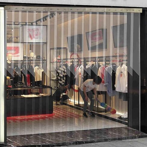 Kitchen Plastic PVC Leather Curtain Partition, Transparent Windshield Curtain, Freezer Door Warehouse Soft Glass Partition (Color: 1.7 Mm, Size: 0.6X2M) in Saudi Arabia