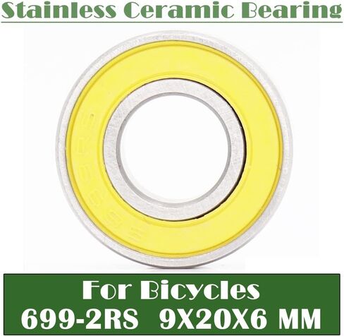 1 قطعة 699-2RS الفولاذ تحمل 9*20 6 مللي متر ABEC-5 دراجة محور الجبهة الخلفية محاور عجلة 699 RS كرات سيراميك محامل in Kuwait