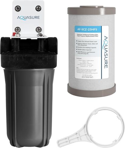 Fortitude V2 Series Triple Purpose Sediment/Carbon/Zinc Bacteria Inhibiting Water Treatment Filter - Small Size in Kuwait
