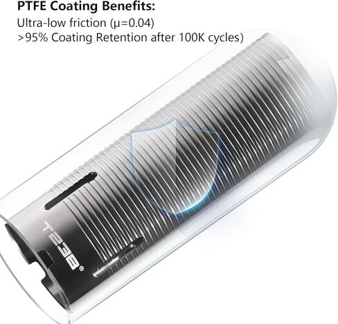 أسطوانة طلاء T238-AEG PTFE، نوع الأسطوانة المصنوعة من الفولاذ المقاوم للصدأ لعلبة التروس AEG/Gel Blasters (حجم هواء 100%) in Kuwait